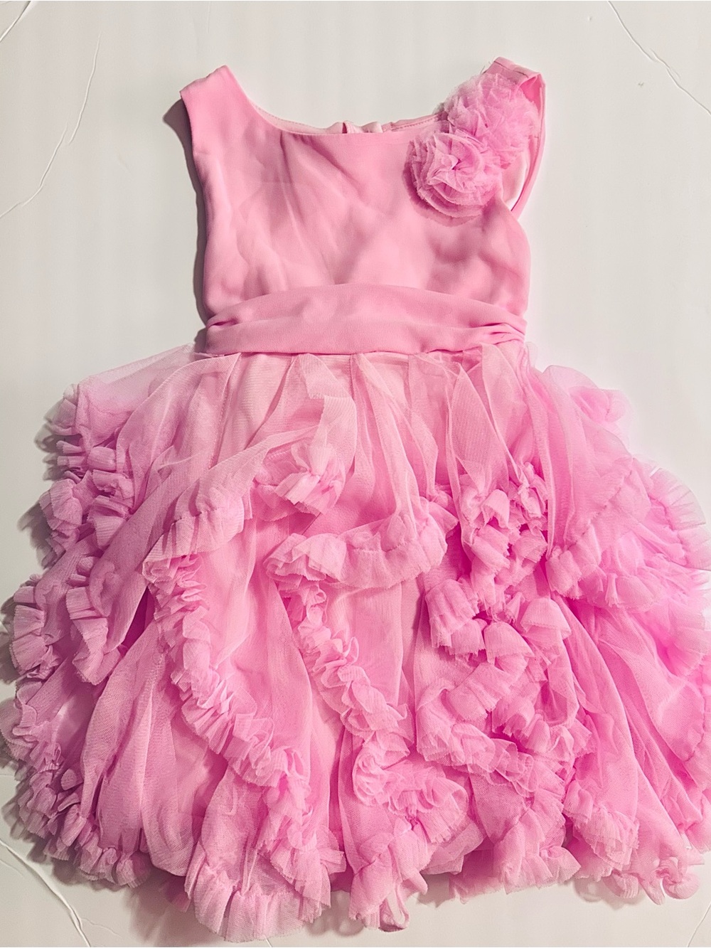 Biscotti Pink Ruffled Tulle Party Dress